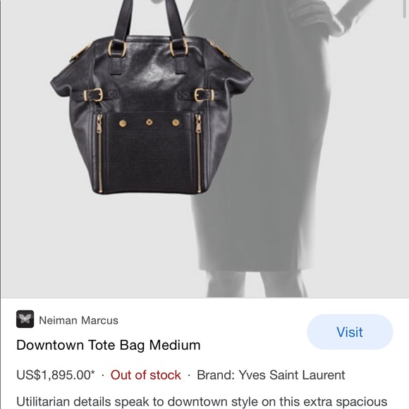 YSL DOWNTOWN TOTE AUTHENTIC - Picture 2 of 11